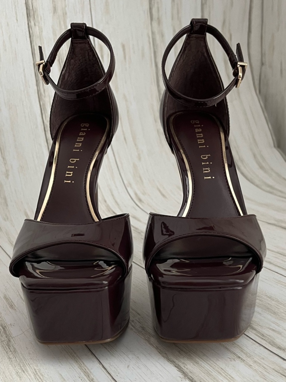 Gianni Bini Natali Patent Platform Ankle-Strap Sandal - Picture 3 of 9